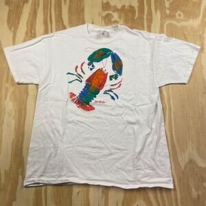 Vintage 90s Bar Harbour Big Lobster T-Shirt – Single Stitch –Made in USA–Men’s L